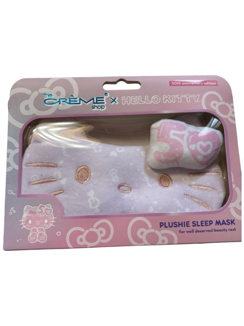 NEW Creme Shop x Hello Kitty 50th Anniversary Plush Sleep Mask
